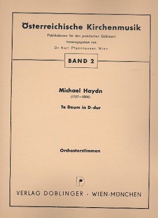 Te Deum D-Dur fr gem Chor und Orchester 17 Stimmen