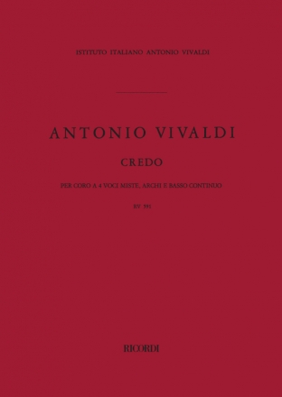 CREDO PER SATB CORO E ARCHI MALIPIERO, GIAN FRANCESCO, ED PARTITURA (LA)