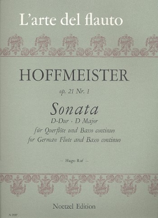 Sonata D-Dur op.21 Nr.1 fr Querflte und Basso continuo Partitur und 2 Stimmen