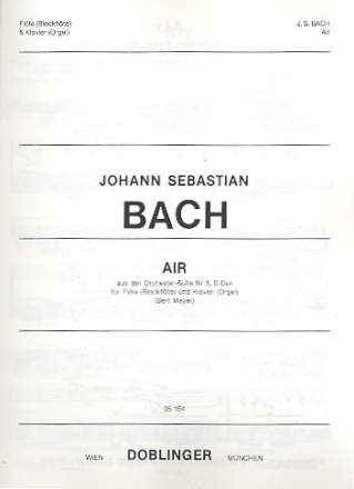 Air D-Dur aus der Suite Nr.3 BWV1068 fr Flte und Klavier