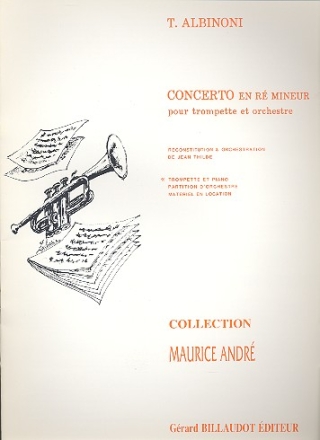Concerto re mineur pour trompette et orchestre pour trompette et piano