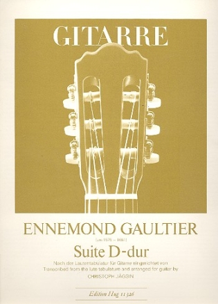 SUITE D-DUR NACH DER LAUTENTABU- LATUR FUER GITARRE EINGERICHTET JAEGGIN, CHRISTOPH, ED