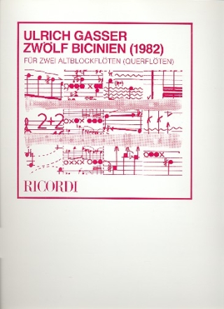 12 Bicinien fr 2 Altblock- flten (fl)  Spielpartitur (1982)