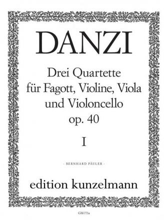 Quartett C-Dur op.40,1 fr Fagott und Streichtrio Stimmen