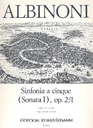 Sinfonia  cinque G-Dur op.2,1 fr Streicher Partitur