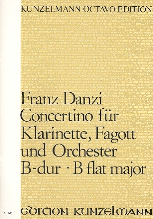 Concertino B-Dur op.47 fr Klarinette, Fagott und Orchester Partitur