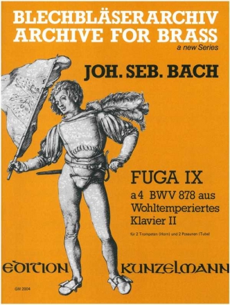 Fuga 9  4 BWV878 fr 2 Trompeten (Horn) und 2 Posaunen (Tuba) Partitur und 6 Stimmen