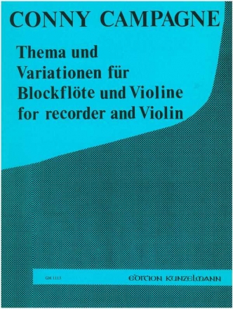 Thema und Variationen fr Blockflte und Violine Partitur