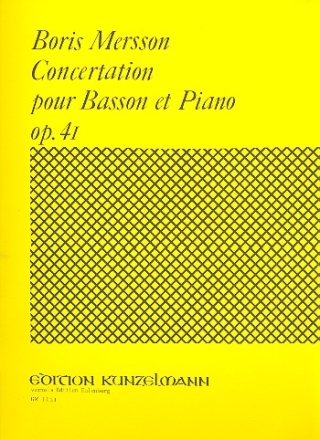 Concertation op.41 pour basson et piano