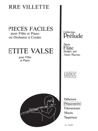 PETITE VALSE POUR FLUTE ET PIANO 6 PIECES FACILES NO.6 MARION, ALAIN, ED.