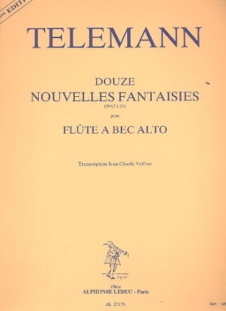 12 nouvelles fantaisies (nos.13-24) pour flte  bec alto seule