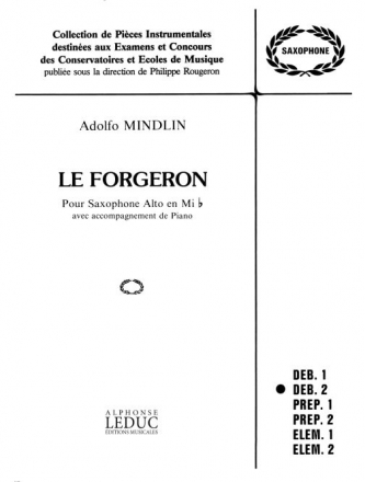 Le Forgeron pour saxophone alto avec accompagnement de piano