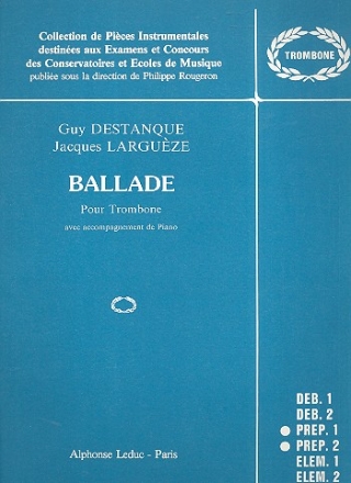 Ballade pour trombone et piano o