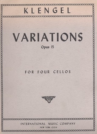 Variations op.15 for 4 cellos score and 4 parts