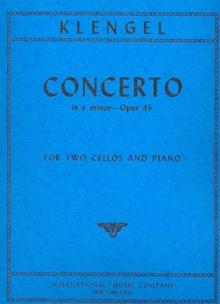 Concerto op.45 e minor for 2 violoncellos and piano