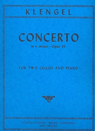 Concerto op.45 e minor for 2 violoncellos and piano