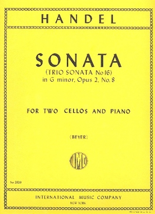 Sonata g minor op.2,8 for 2 cellos and piano