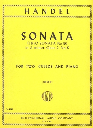 Sonata g minor op.2,8 for 2 cellos and piano