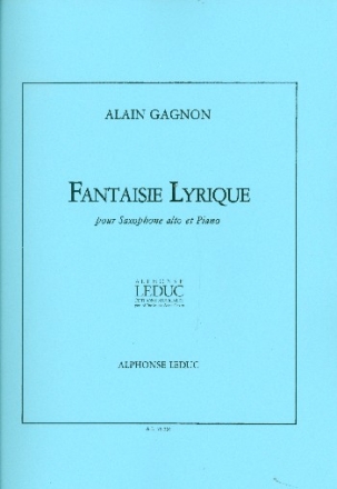 Fantaisie lyrique op.28 pour saxophone alto et piano