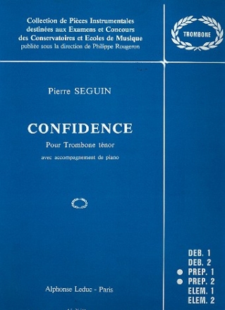 Confidence pour trombone tenor avec accompagnement de piano