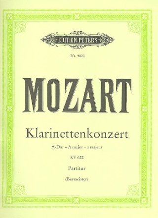 Konzert A-Dur KV622 fr Klarinette und Orchester Partitur