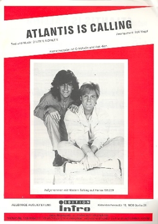 Atlantis is calling Gesang und Klavier Einzelausgabe