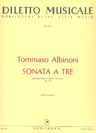 Sonata  tre a-Moll op.1,6 fr 2 Violinen und Bc Partitur und 3 Stimmen