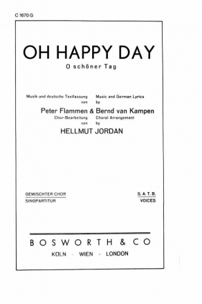 OH HAPPY DAY fr gem Chor und Klavier Chorpartitur (dt/en)