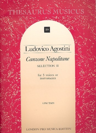 4 canzoni alla napolitana for 5 voices or instruments 6 scores