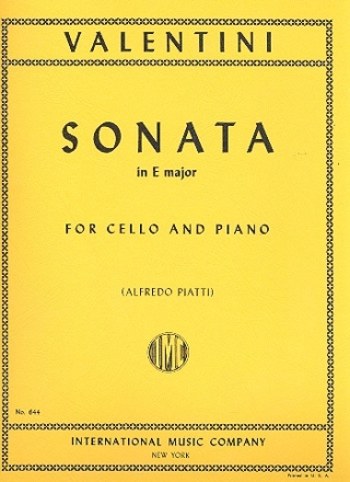 Sonata E major for violoncello and piano