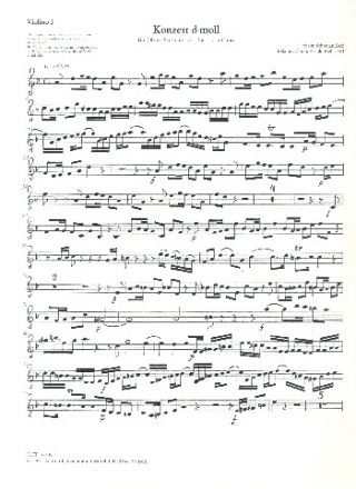 Concerto d-Moll fr Oboe, Streicher und Bc Violine 1