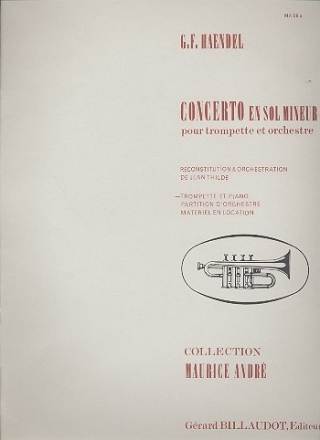 Concerto sol mineur pour trompette et piano (orgue)