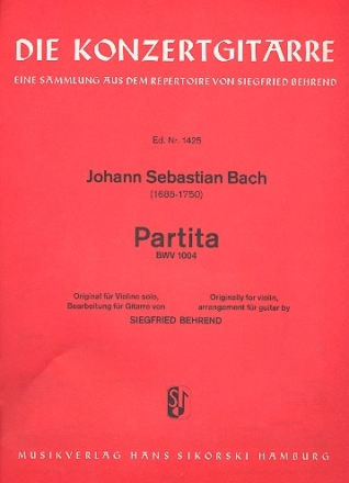 Partita d-Moll BWV1004 fr Violine solo fr Gitarre