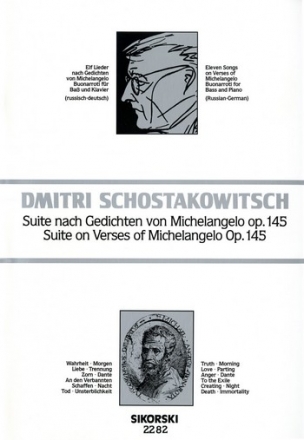 Suite nach Gedichten von Michelangelo Buonarroti op.145 fr Bass und Klavier (ru/dt)