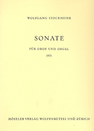 Sonate fr Oboe und Orgel