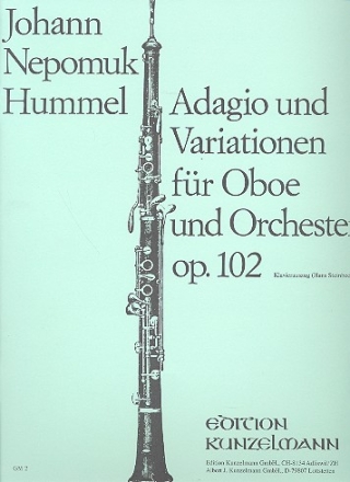 Adagio und Variationen op.102 fr Oboe und Orchester  Klavierauszug