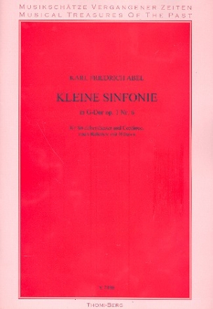 Kleine Sinfonie G-Dur op.1,6 fr Streichorchester und Bc (Blser ad lib) Partitur (= Cembalo/Klavier)
