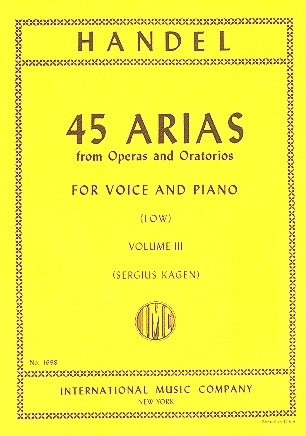 45 Arias from Operas and Oratorios vol.3 for low voice and piano