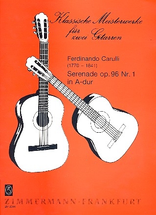 Serenade A-Dur op.96,1 fr 2 Gitarren Spielpartitur