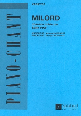 Milord: pour voix et piano Einzelausgabe (fr)