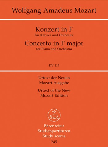 Konzert F-Dur KV413 fr Klavier und Orchester Studienpartitur