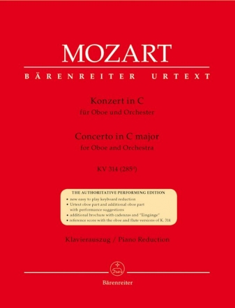 Konzert C-Dur KV314 fr Oboe und Orchester  fr Oboe und Klavier