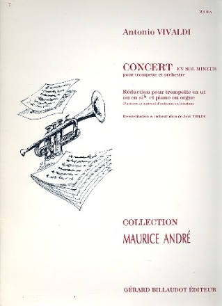 Concerto sol mineur pour trompette et orchestre pour trompette et piano