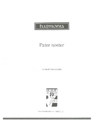 Pater Noster für Männerchor a cappella Partitur (la)