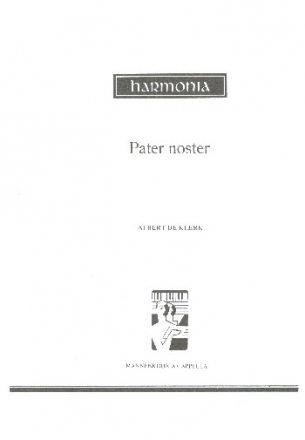 Pater Noster fr Mnnerchor a cappella Partitur (la)