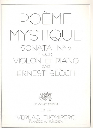Pome mystique fr Violine und Klavier
