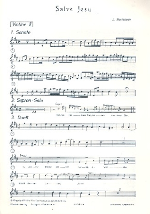Salve Jesu patris gnate unigenite BuxWV94 fr 2 Soprane, 2 Violinen und Bc,  Violine 2
