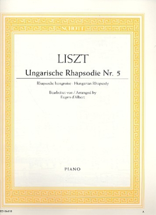 Ungarische Rhapsodie Nr. 5 fr Klavier