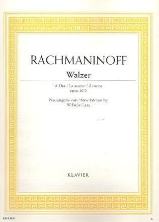 Walzer A-Dur op. 10/2 fr Klavier