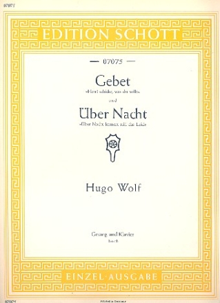 Gebet / ber Nacht fr hohe Singstimme und Klavier
